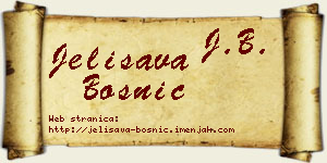 Jelisava Bosnić vizit kartica